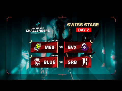 M80 vs EVX | BLUE vs SRB | VALORANT Challengers NA | Week 1 Day 2 | A | Swiss Stage 1