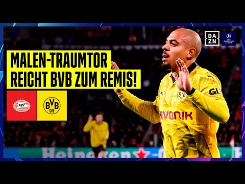 Malen-Traumtor! BVB erkämpft Remis: Eindhoven - Borussia Dortmund 1:1 | UEFA Champions League | DAZN