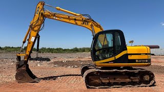 JCB JS130 Excavator For Sale Digging Dirt, Sand &amp; Grabbing Asphalt With Hydraulic Thumb