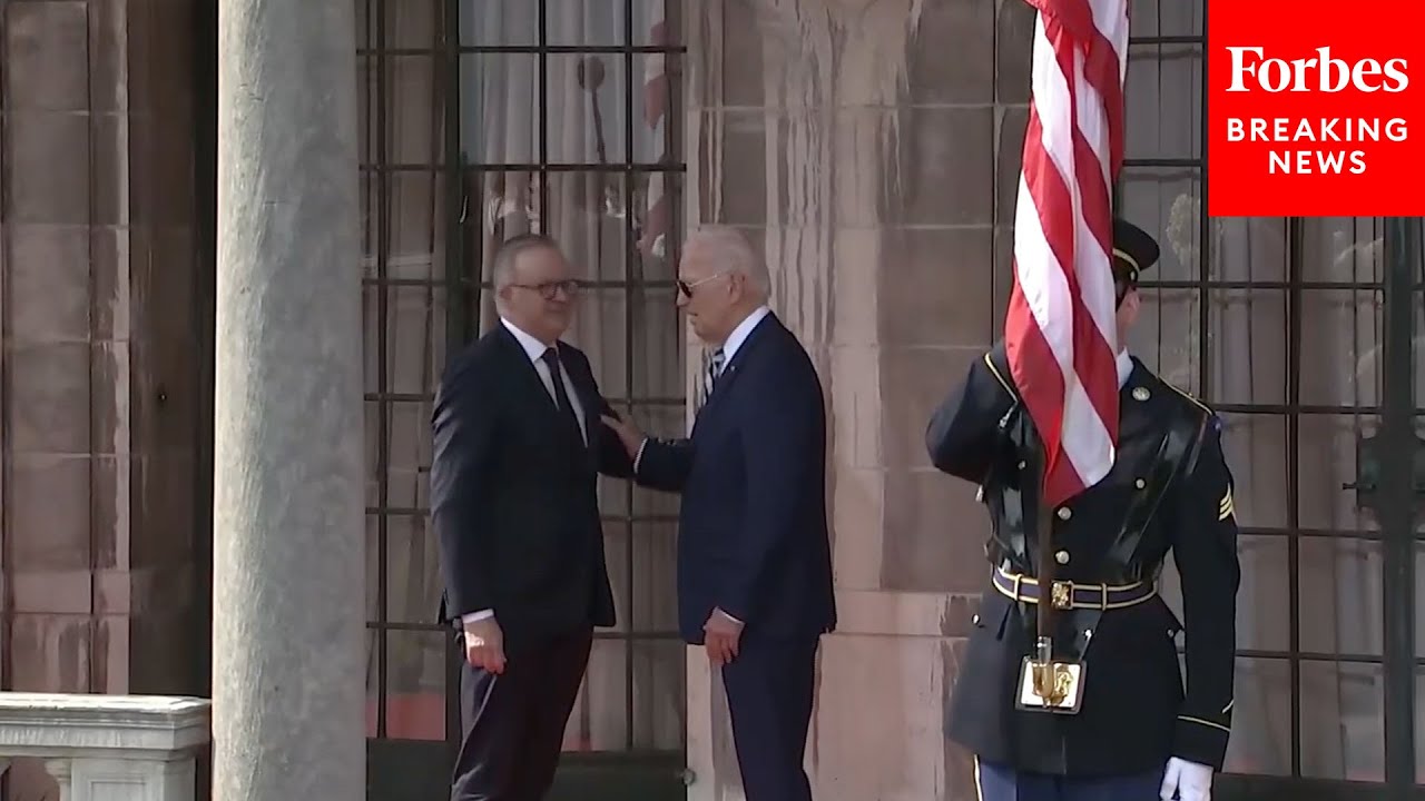 JUST IN: Biden Greets Quad Leaders For Summit At Archmere Academy In Wilmington, Delaware
