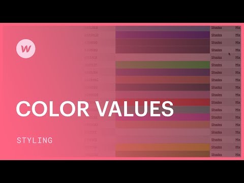 Color values (hex, rgba, and color names) - Webflow CSS tutorial (using the Old UI)