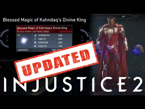[UPDATED] FIRST EVER BLACK ADAM LEGENDARY GEAR SHOWCASE | INJUSTICE 2