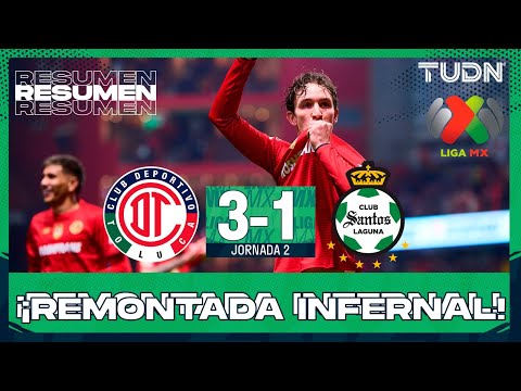 Highlights and goals - Toluca 3-1 Santos | Liga MX - Matchday 2 Clausura 2026 | TUDN