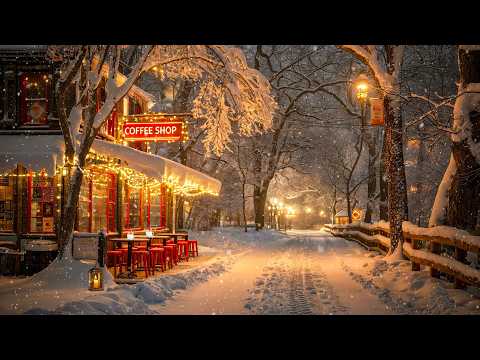 Cozy Winter Night Vibes - Rhythmic and Exquisite Jazz in a Quiet Coffee Shop for Study, Work, Focus