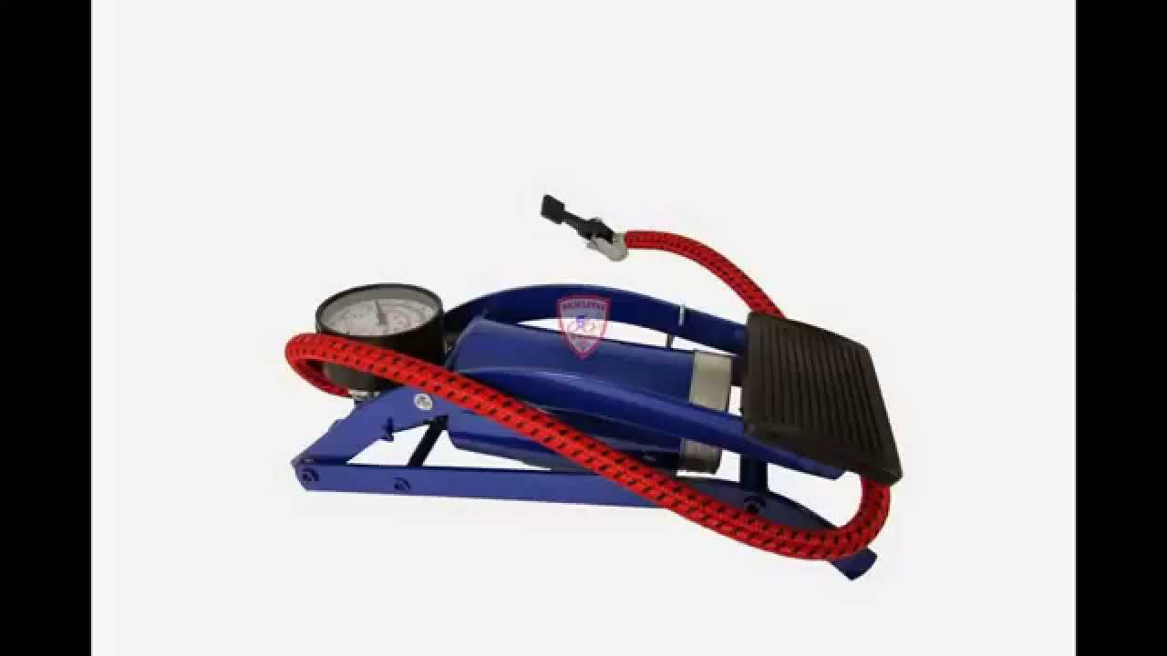 Bomba de aire pie bike parts acero con manómetro| Bicicletas Rubiano Tienda Online