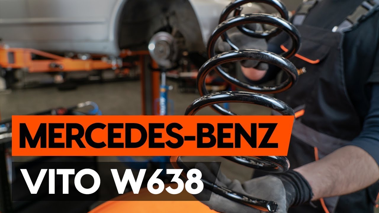 Kaip pakeisti Mercedes Vito W638 spyruoklės: priekis - keitimo instrukcija