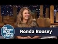 Ronda Rousey Demonstrates Infamous Armbar On Jimmy