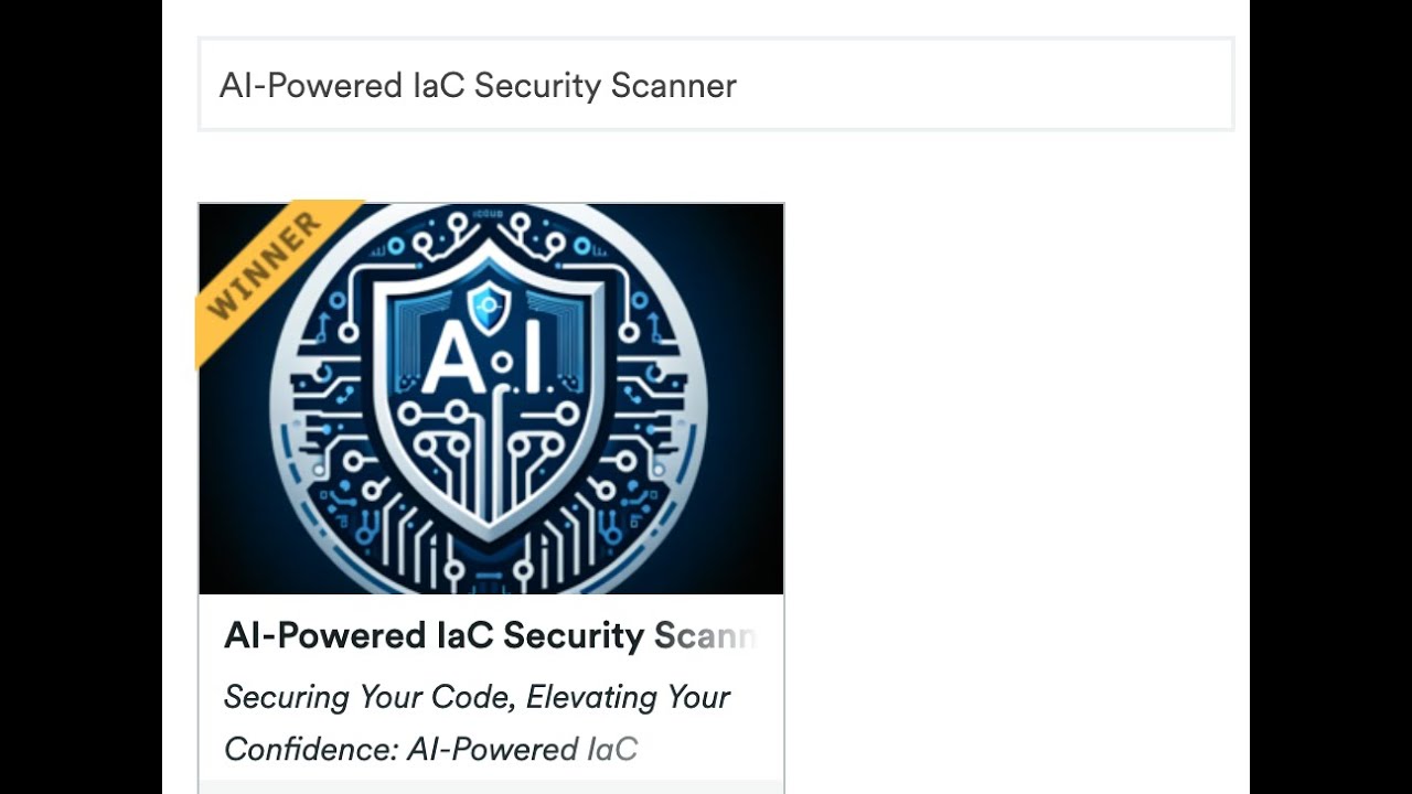 AI-Powered IaC Security Scanner | Winner of BONUS Blog Post | The PartyRock Generative AI Hackathon