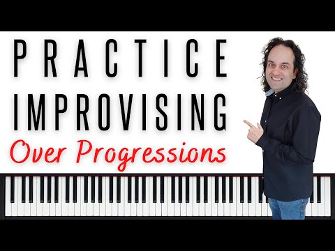 Improvisation practice over chord progressions