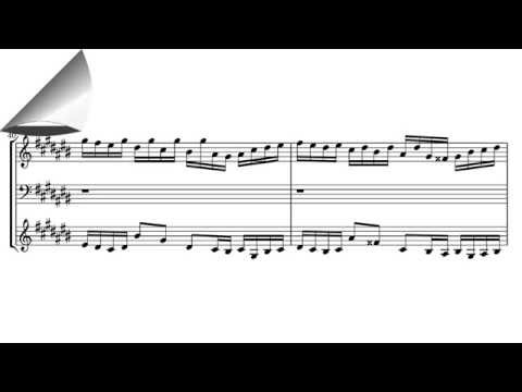 J.S. Bach, The Well-Tempered Clavier, Book I, Fugue No 3 in C Sharp Major, BWV 848 - three voices