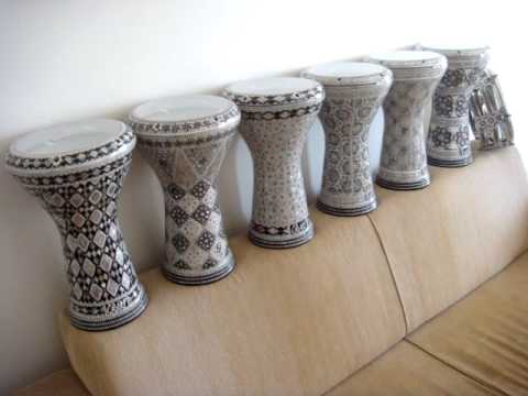 Arabinstruments.com - Professional Mother of Pearl Darbuka / Doumbek by the Master Gawharet El Fan