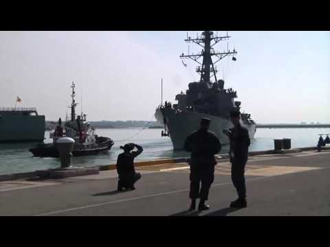 USS Donald Cook Departs DDG 75 NAVSTA Rota   YouTube