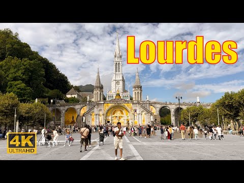 Lourdes, France 🇫🇷 - 4K HDR Walking Tour | Lourdes 4K | A Walk In Paris