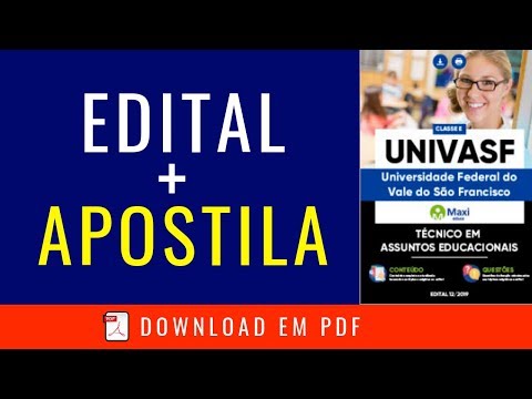 Baixar Apostila UNIVASF 2019 Grátis - Técnico em Assuntos Educacionais