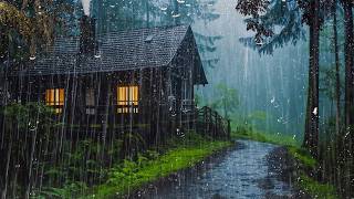 Rainstorm Sounds & Thunder ⛈️ Powerful Rain for Fast Sleep, Deep Relaxation and Peaceful Rest