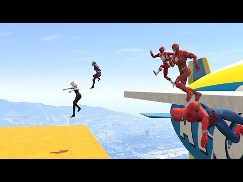 WIPEOUT OBSTACLES RUN CHALLENGE! - With All The SUPERHEROES (GTA 5 Funny Contest)