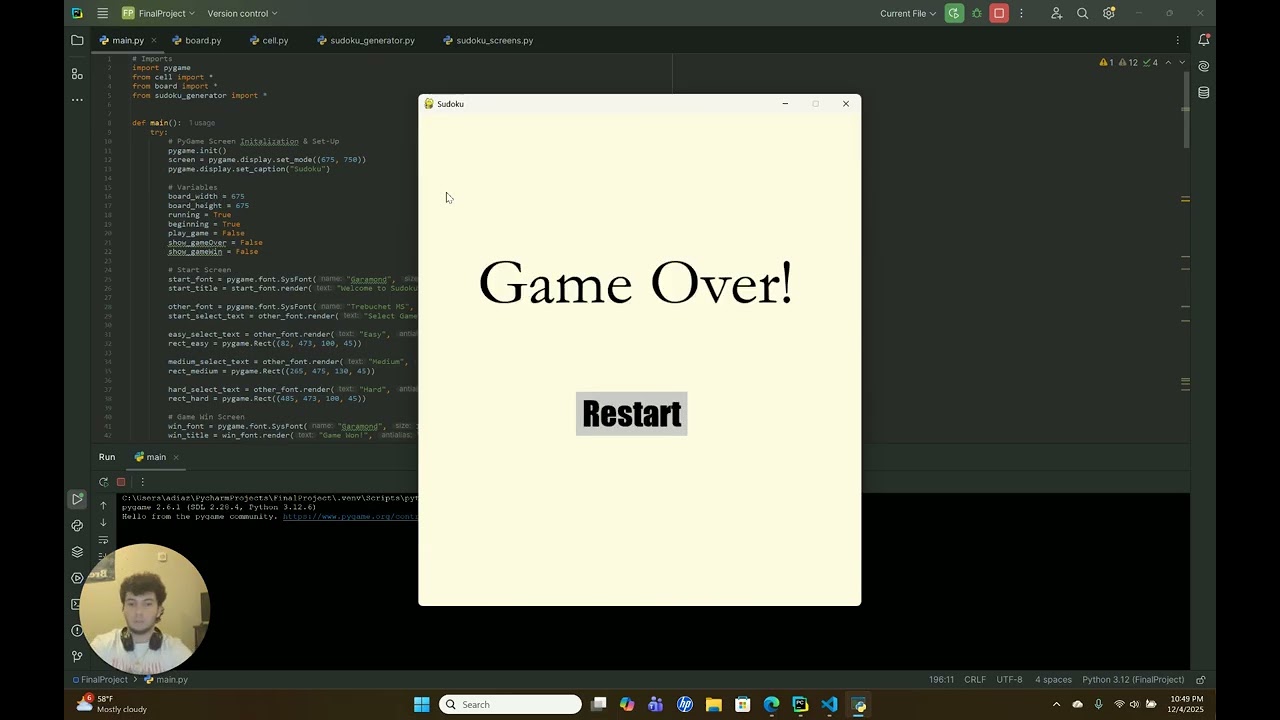 Programming Fundamentals 1 -  Final Project Showcase