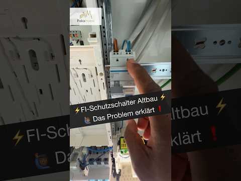 ⚡️FI-Schutzschalter im Altbau 🙋🏾‍♂️Vorsicht❗️ #strom #elektrik #handwerk #installation #electric
