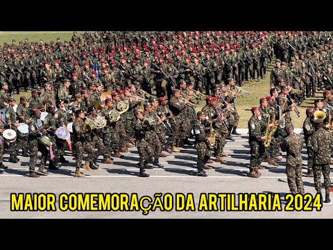 MAIOR DESFILE CONJUNTO DAS ORGANIZAÇÕES MILITARES LETAIS DE ARTILHARIA, EM COMEMORAÇÃO ALUSIVA 🇧🇷