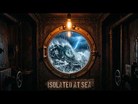 Heavy Storm at an Isolated Iron Lighthouse • 3 Hours of Deep Sea Sleep