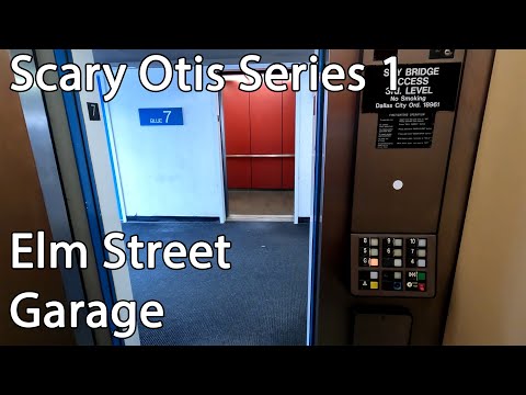 Scary Otis Series 1 Traction Elevators at the Elm Street Garage in Dallas