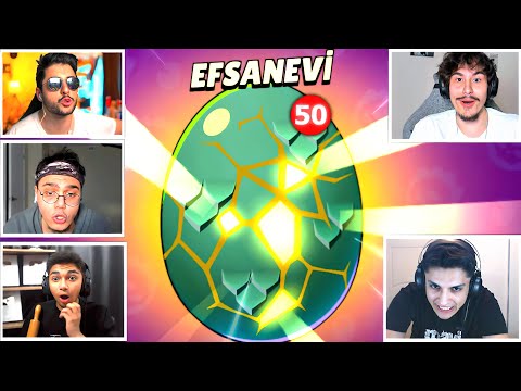 5 YOUTUBERLA EFSANEVİ YUMURTA AÇTIK!😮Brawl Stars