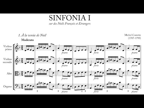 Michel Corrette (1709–1795) - Symphonie I. en quatuor sur les noëls {Score video}
