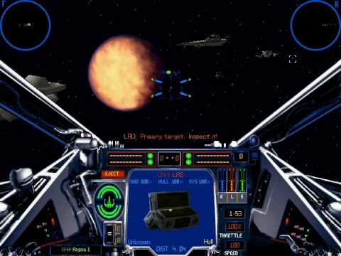 Playthrough of X-Wing vs Tie Fighter Rebel Mission 4 Part 1 - Retrieve Containers