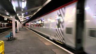 preview picture of video '221143 departing after arriving with the first Virgin Euston - Shrewsbury train 14.12.14'