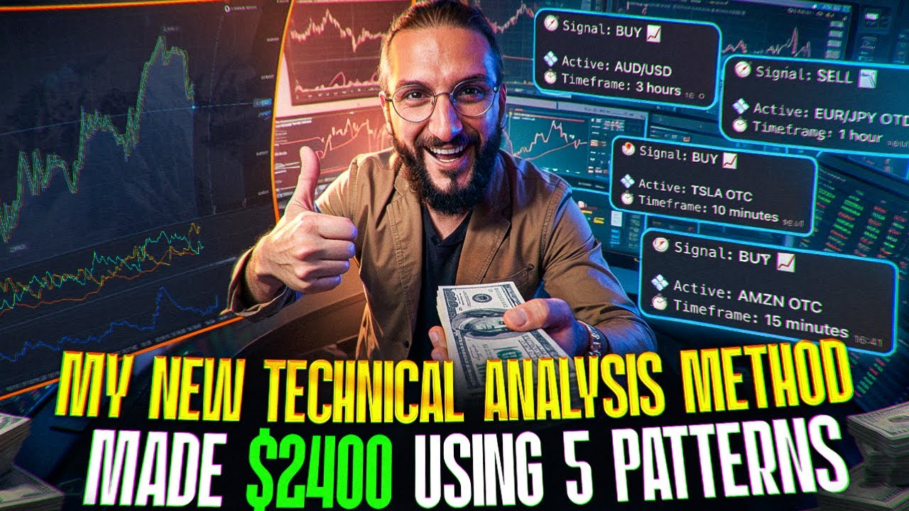 MY NEW TECHNICAL ANALYSIS METHOD — MADE $2400 USING 5 PATTERNS. BINARY OPTIONS TUTORIAL
