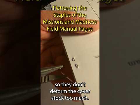 Book-binding tip: Flatten your staples before gluing on cover! #bookbinding #bookcover #fieldmanual