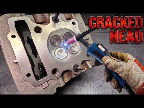Cylinder head crack repair - Yamaha XT 350 - year 1989