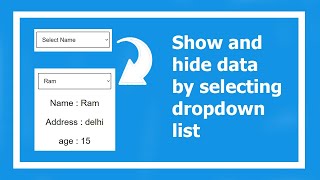 Show and hide div by selecting dropdown(select field) list using jQuery in Hindi