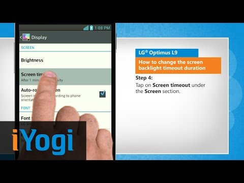 How to change the screen backlight timeout duration in LG® Optimus L9 :Tutorial