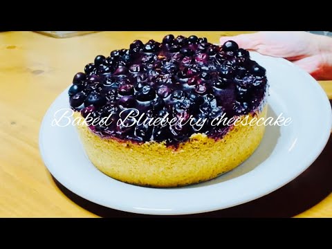 A heavenly dessert Baked Blueberry Cheesecake #blueberrycheesecake @maloumori