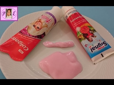 Tek Malzeme Ile Slime Dismacunu Ile Slime Dis Macunu Ile Tutkalsiz Borakssiz Slime Nasil Yapilir Youtube