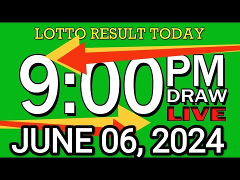 LIVE 9PM LOTTO RESULT TODAY JUNE 06, 2024 #2D3DLotto #9pmlottoresultjune6,2024 #swer3result