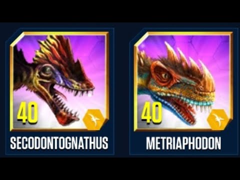 NEW SECODONTOGNATHUS VS METRIAPHODON|| HYBRID PTEROSAURS BATTLES|| Jurassic World The Game