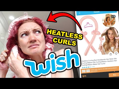 試用 WISH 的無熱捲髮器 *TikTok Hair Trend* | Wish Haul 2021 (TRYING A HEATLESS HAIR CURLER FROM WISH *TikTok Hair Trend* | Wish Haul 2021)