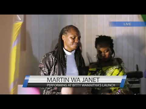 Martin Janet paerfoming Hallelujah at Bitty wamaithas Launch