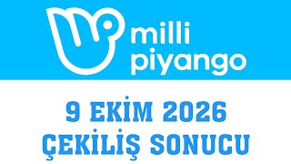Milli Piyango Çekiliş Sonuçları 9 Ekim 2026