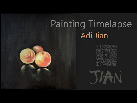 Adi Jian Art Timelapse Painting - Oranges - 40cm x 40cm
