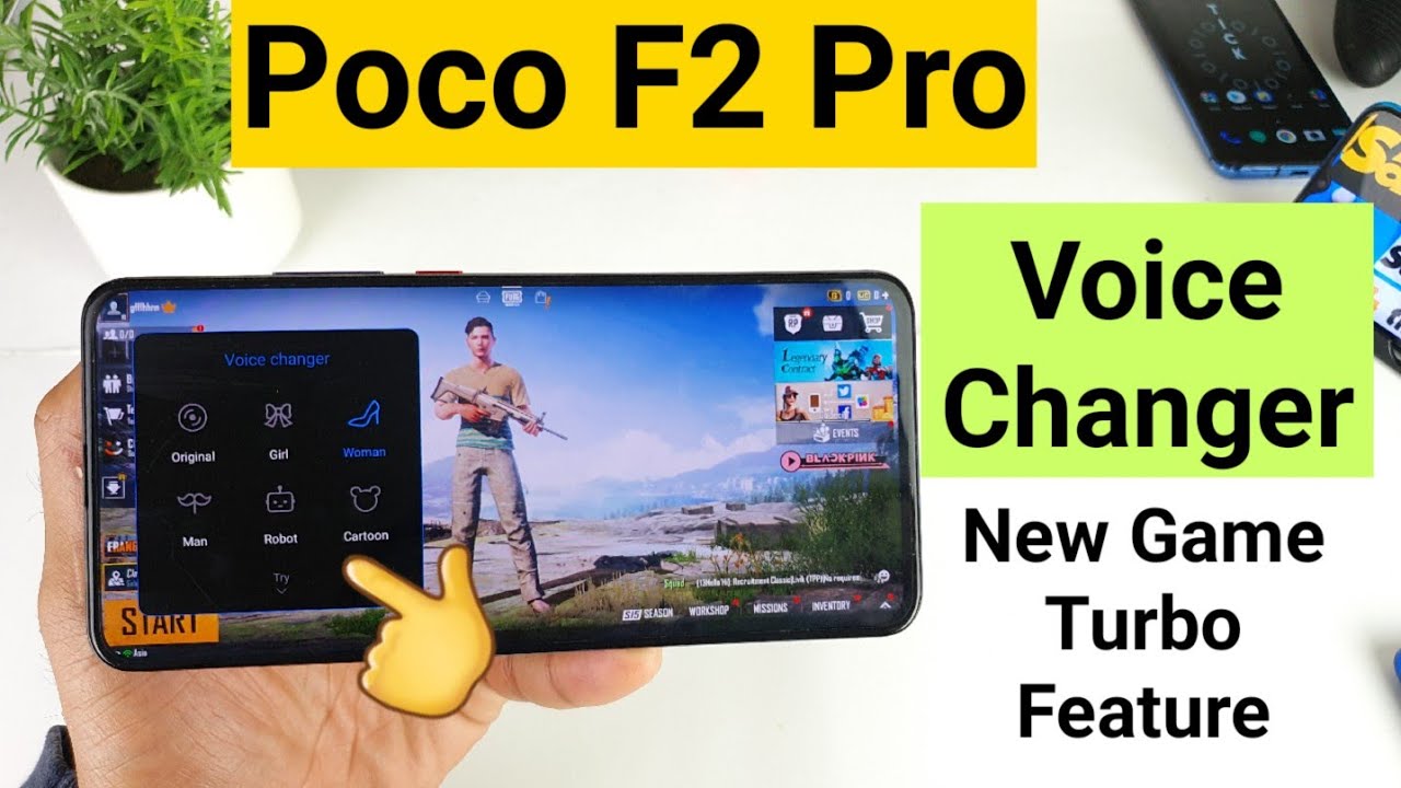 Poco f2 pro voice changer new game turbo feature