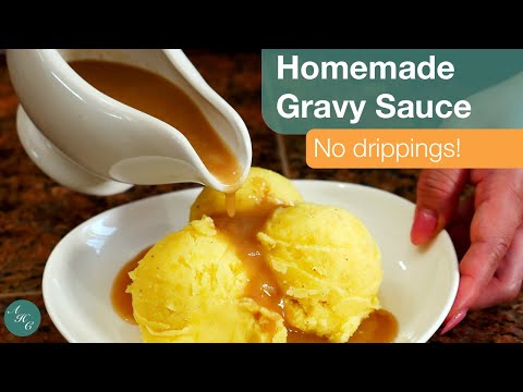 How to make Gravy Sauce without drippings / meat juices. Simple and tasty!