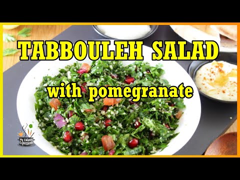 Tabbouleh with Pomegranate Salad | Mediterranean Tabbouleh Salad Recipe | How to make Tabouli Salad