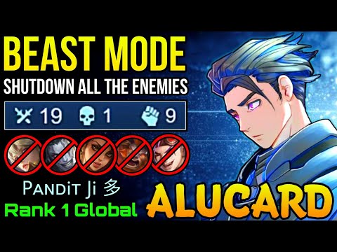 BEAST MODE Alucard Insane 19 Kills!! - Top 1 Global Alucard by Pᴀɴᴅiᴛ Ji 多 - MLBB