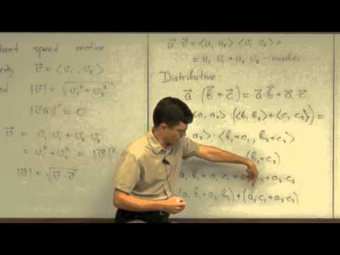 Lecture 2011.06.07 Part 06/6 Speed Differentiated Using Dot Product