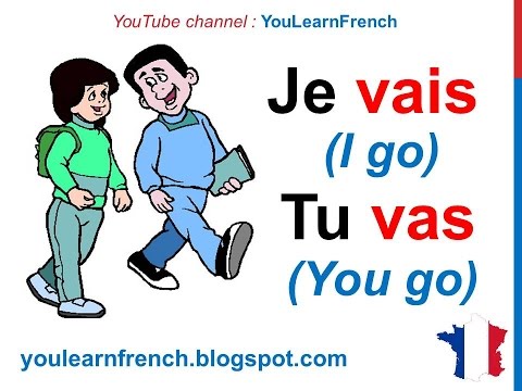 French Lesson 22 - ALLER (TO GO) Verb Conjugation Present tense - Conjugaison Indicatif présent