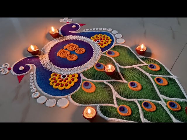 Sanskar bharti peacock design for festivals by ks kitchen & lifestyle