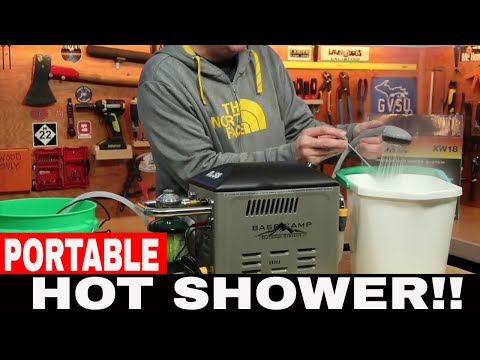 PORTABLE HOT SHOWER!! MR HEATER BOSS-XW18 REVIEW